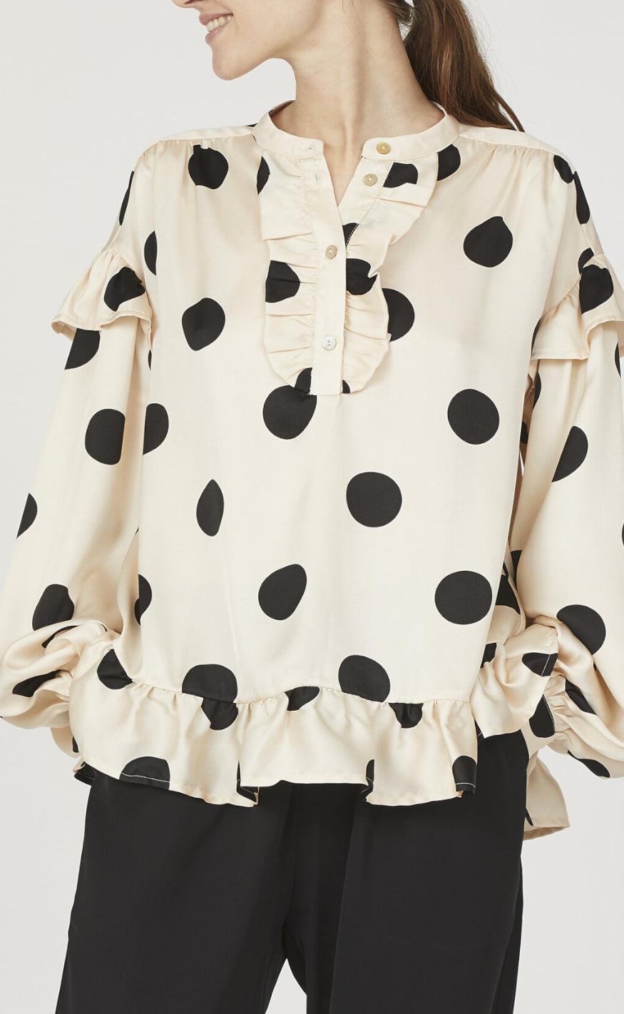 Love & Divine Bluse - Love1034-4 - Cream Dot