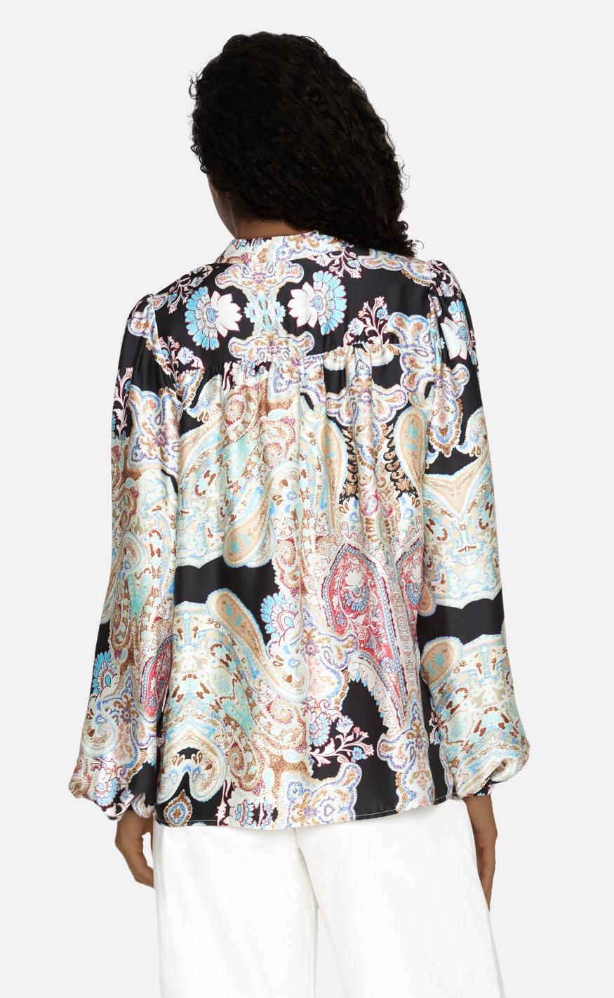 Love & Divine Bluse - Love1053-1 - Mint Paisley