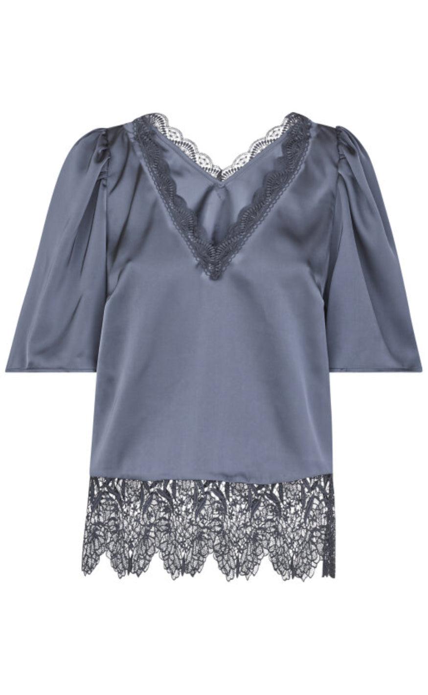 Love & Divine Bluse - Love1079 - Grey/Black