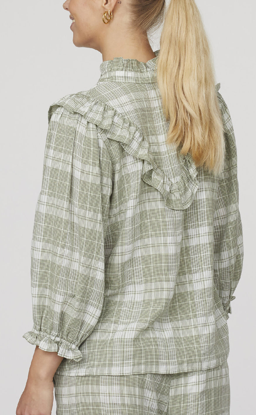 Love & Divine Bluse - Love1138-1 - Khaki Check
