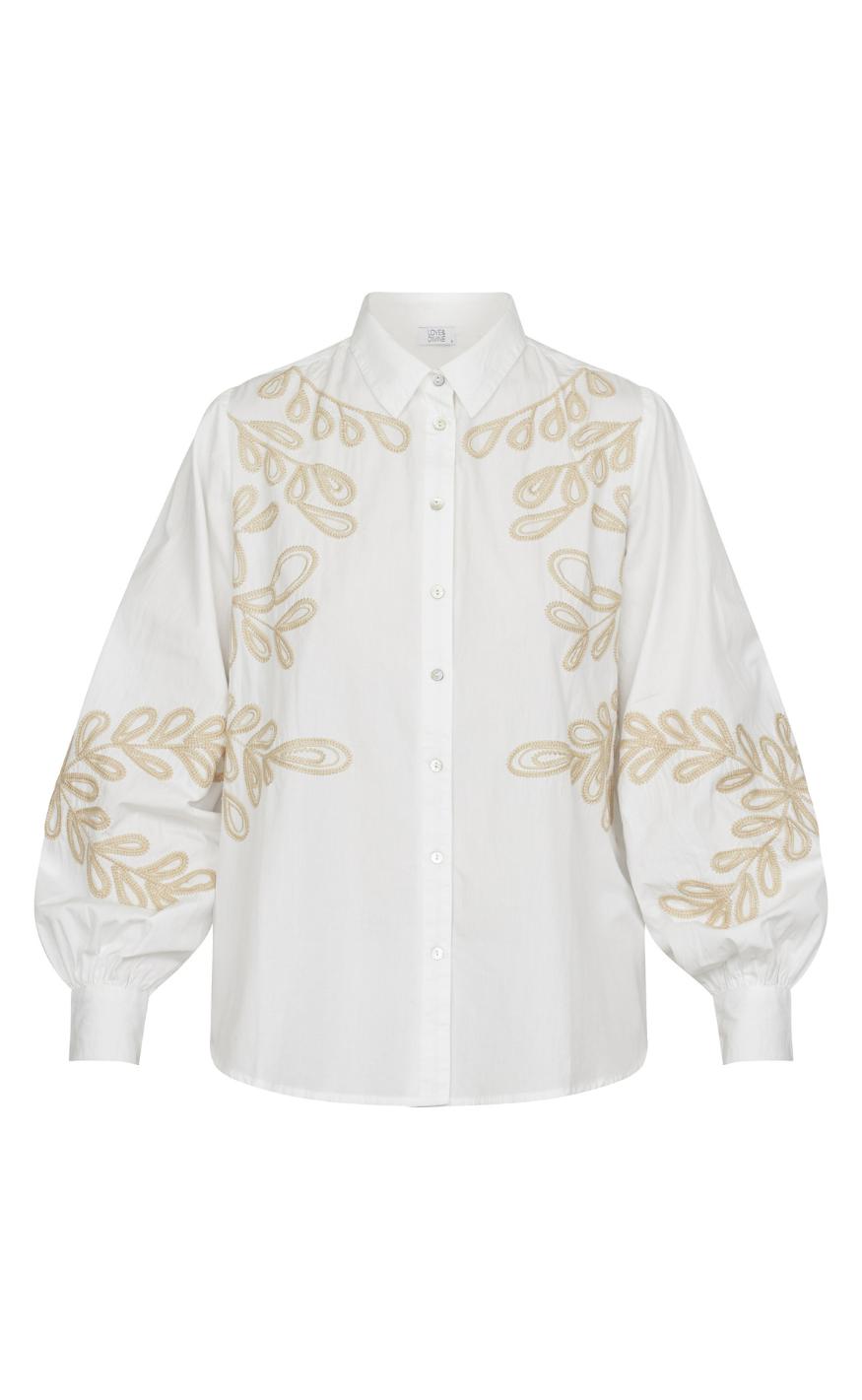 Love & Divine Bluse - Love1142 - White/Sand
