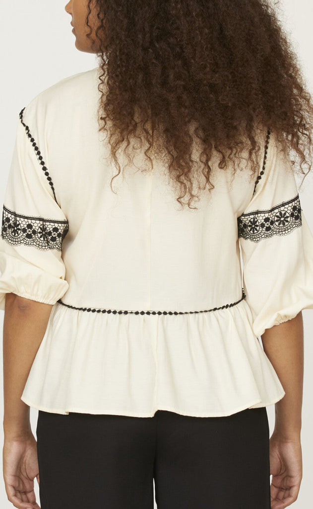 Love & Divine Bluse - Love1221 - Cream/Black