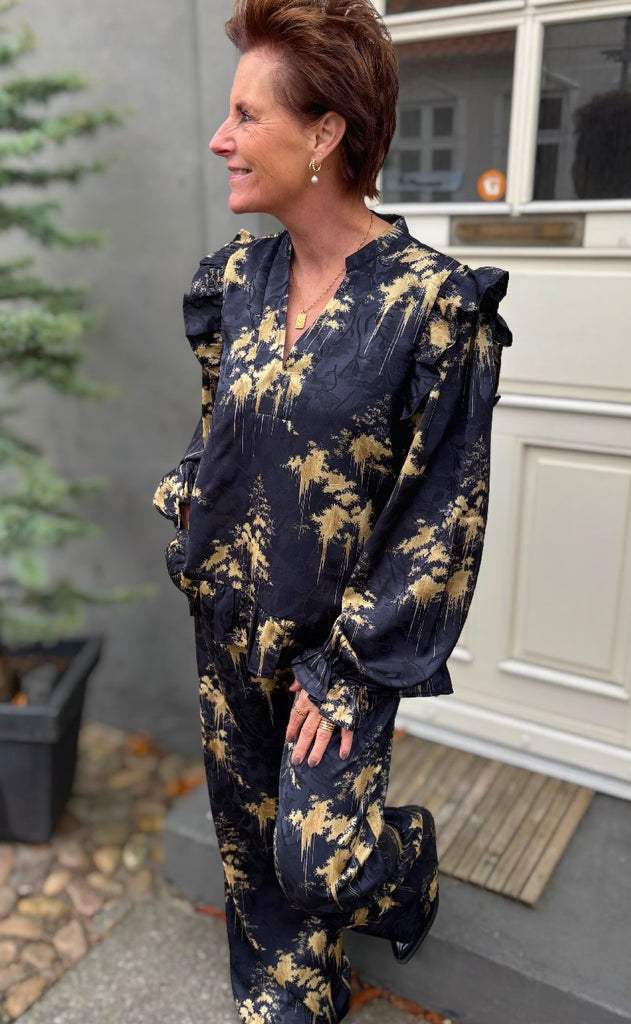 Love & Divine Bukser - Love1024-46 - Gold Print