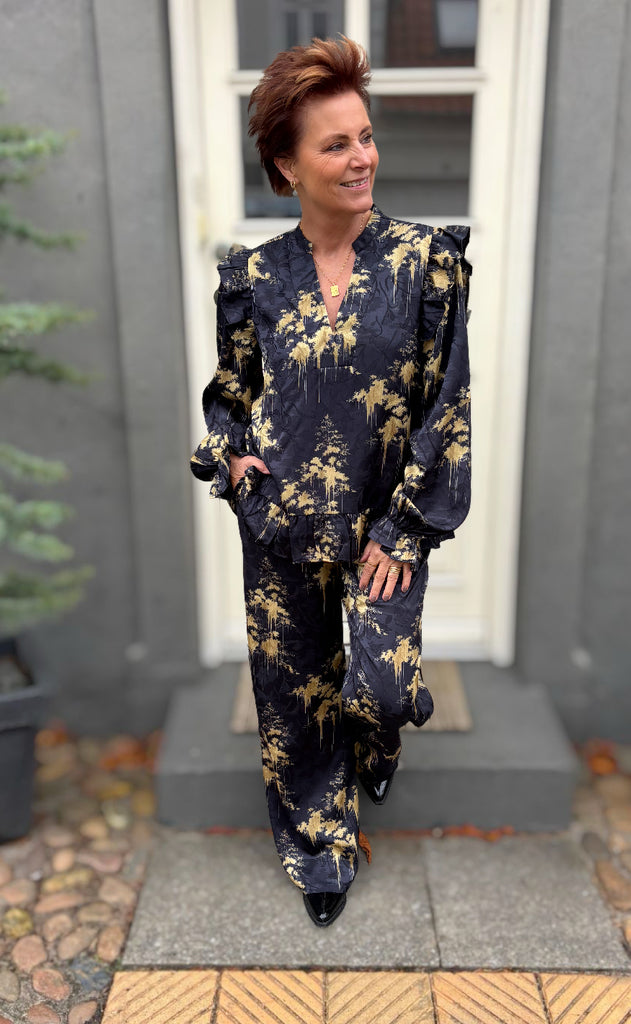 Love & Divine Bukser - Love1024-46 - Gold Print