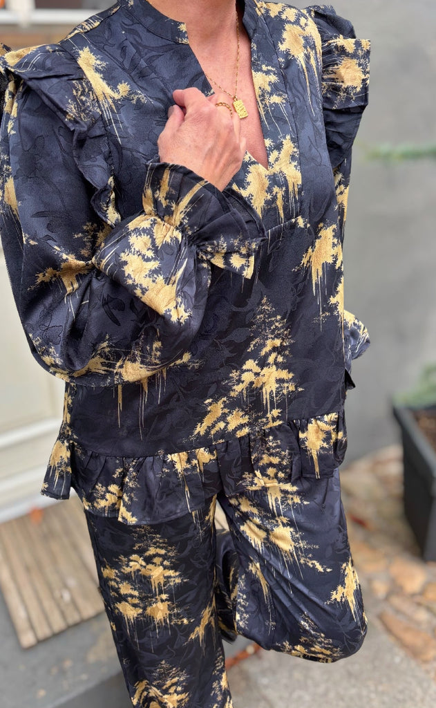 Love & Divine Bukser - Love1024-46 - Gold Print