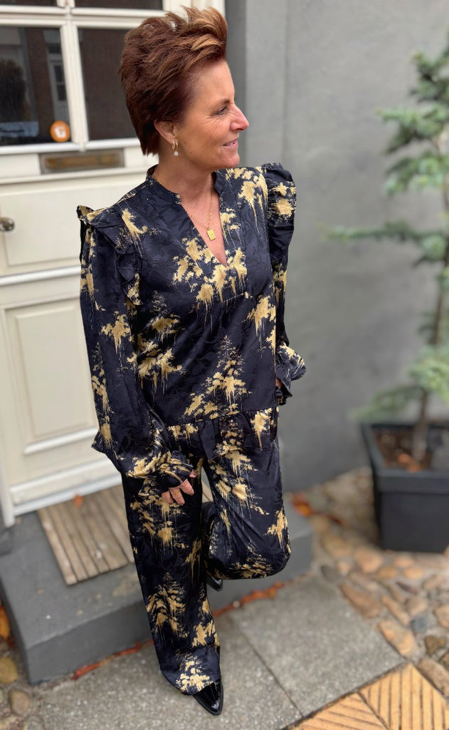 Love & Divine Bukser - Love1024-46 - Gold Print