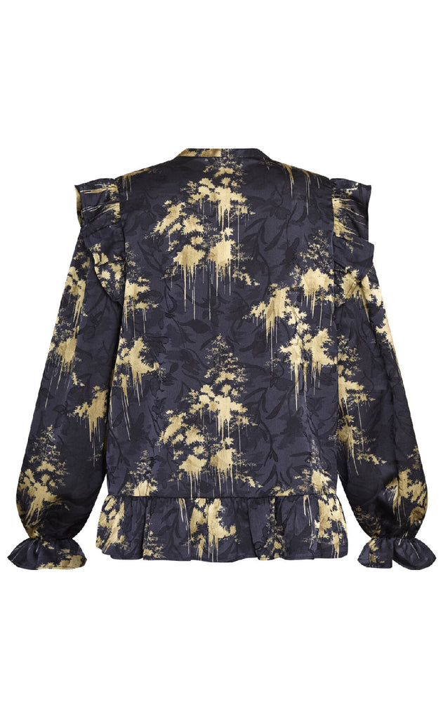 Love & Divine Bluse - Love1234-1 - Gold Print