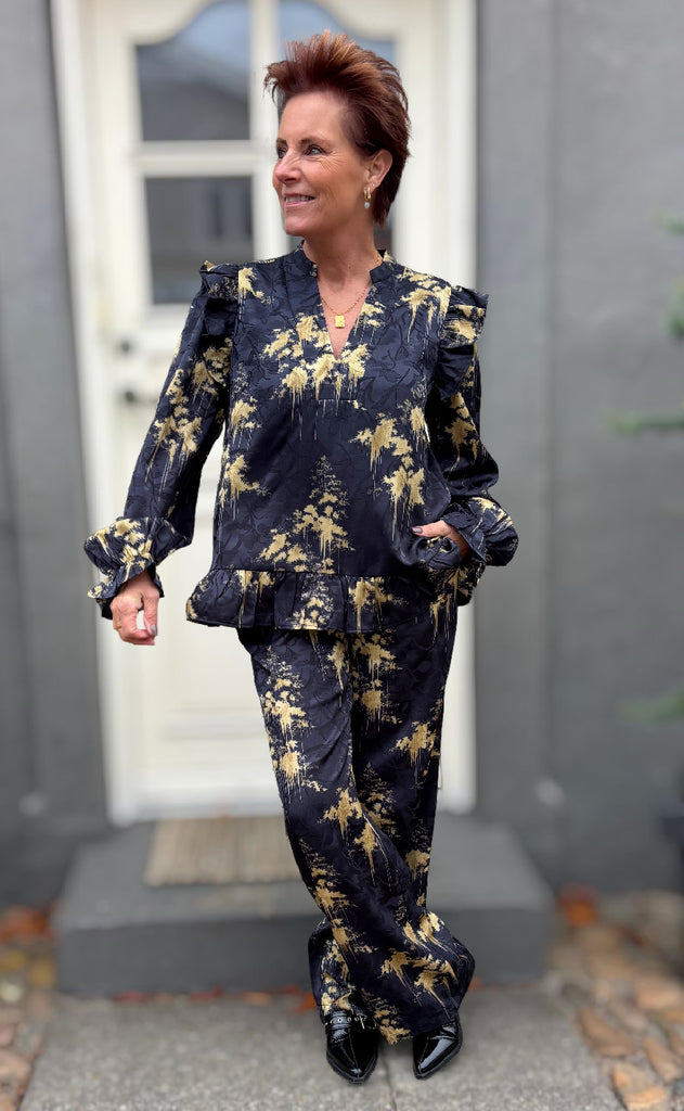 Love & Divine Bukser - Love1024-46 - Gold Print