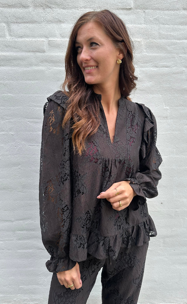 Love & Divine Bluse - Love1234-3 - D. Chocolate