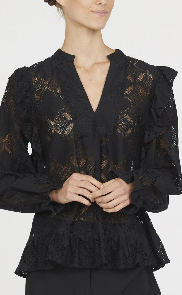 Love & Divine Bluse - Love1234 - Black Lace