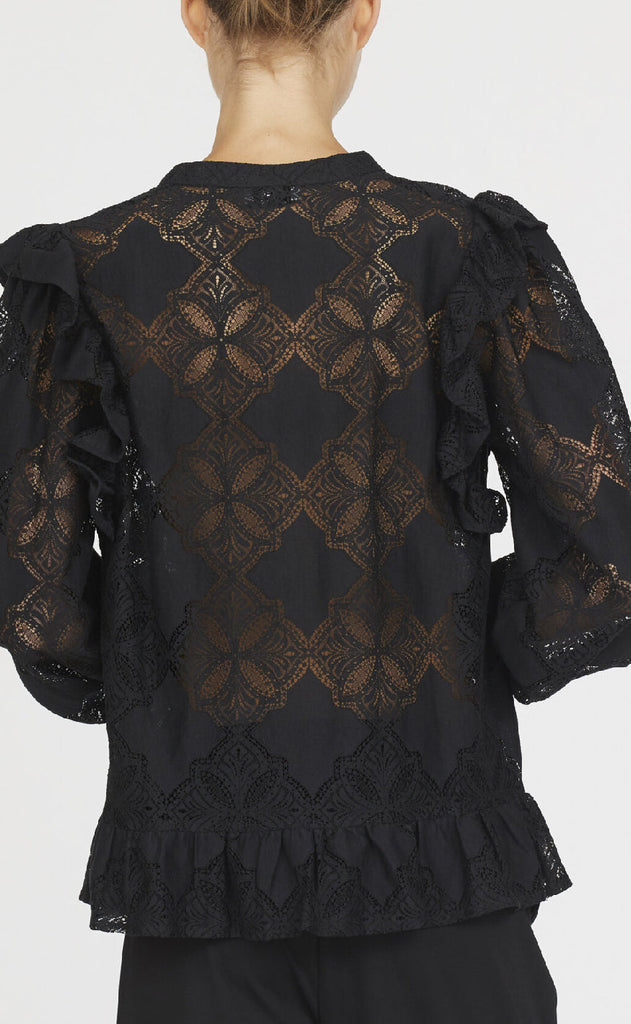 Love & Divine Bluse - Love1234 - Black Lace