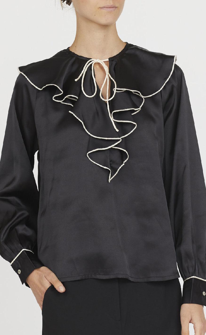 Love & Divine Bluse - Love1241 - Black/Cream