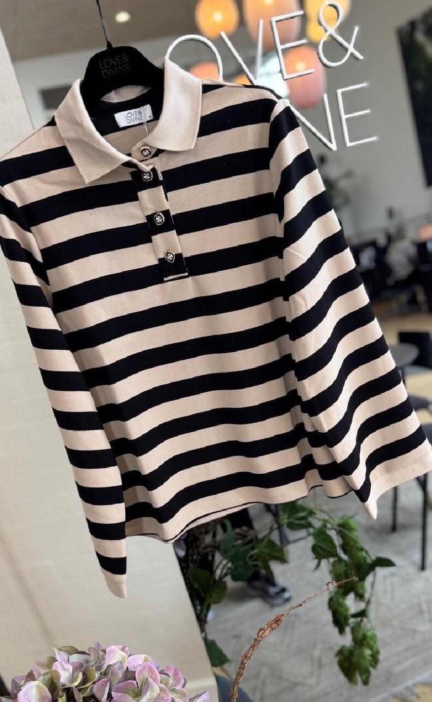 Love & Divine Bluse - Love1262 - Sand/Black