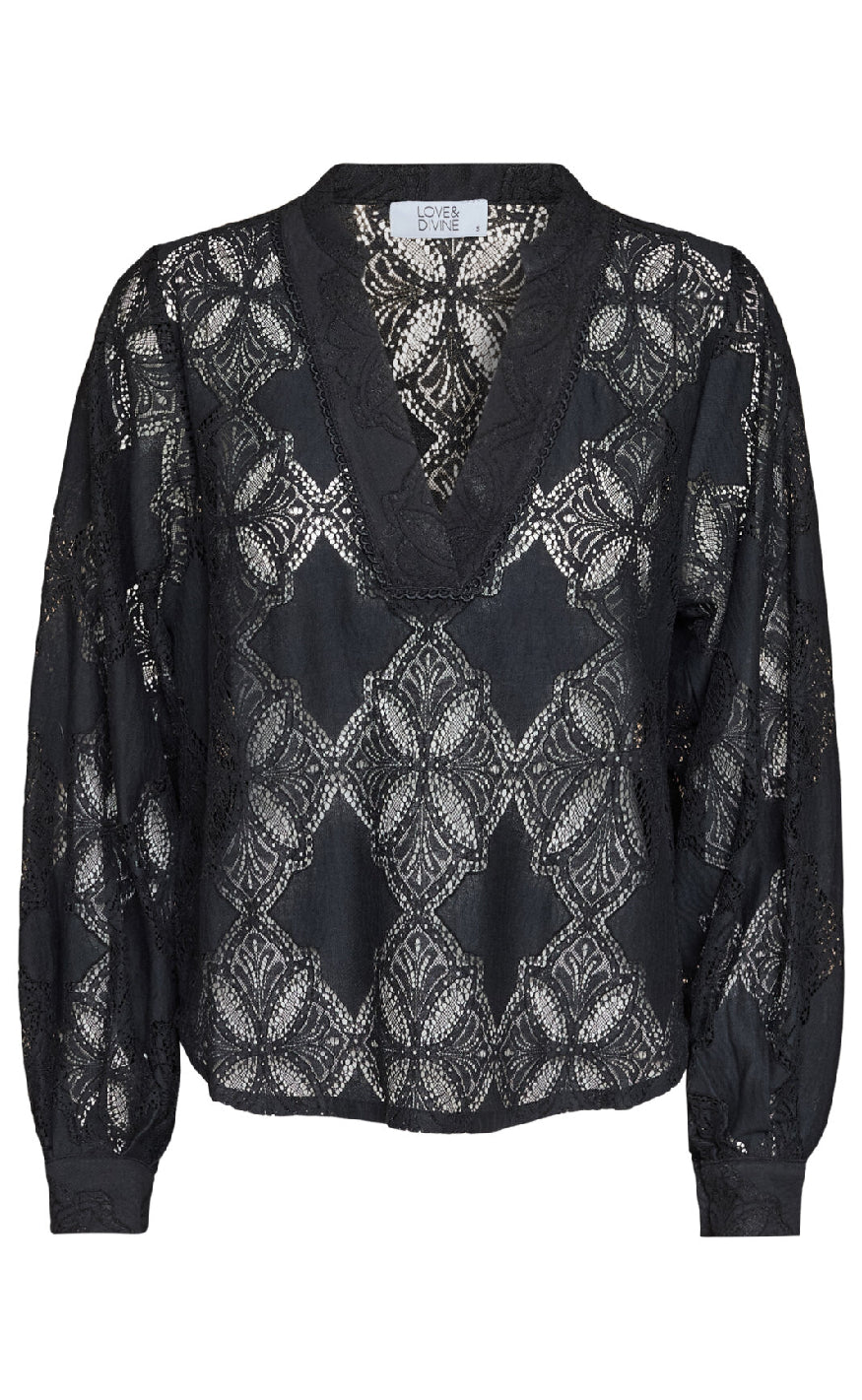 Love & Divine Bluse - Love1307 - Black