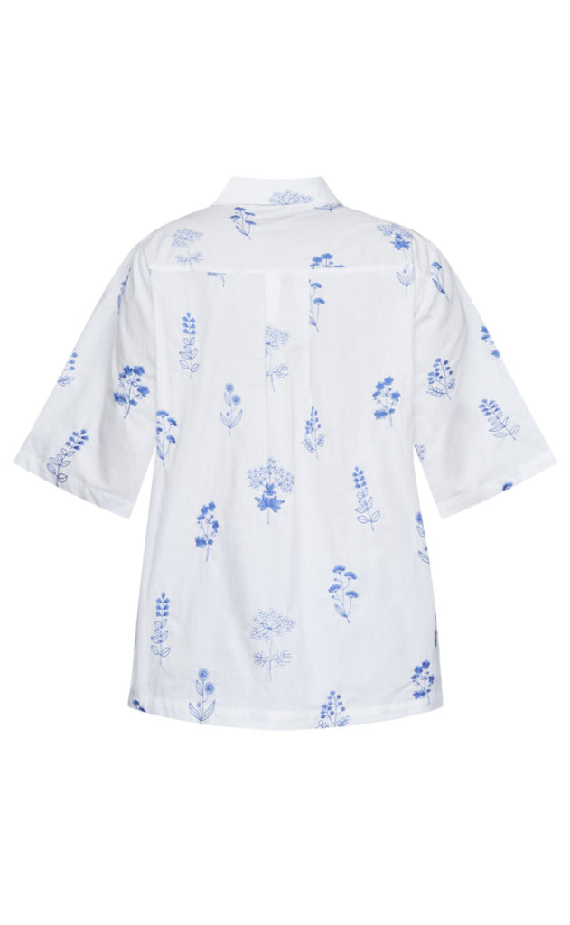 Love & Divine Bluse - Love1351 - White/Blue
