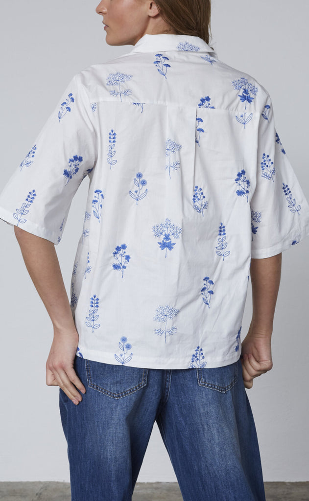 Love & Divine Bluse - Love1351 - White/Blue