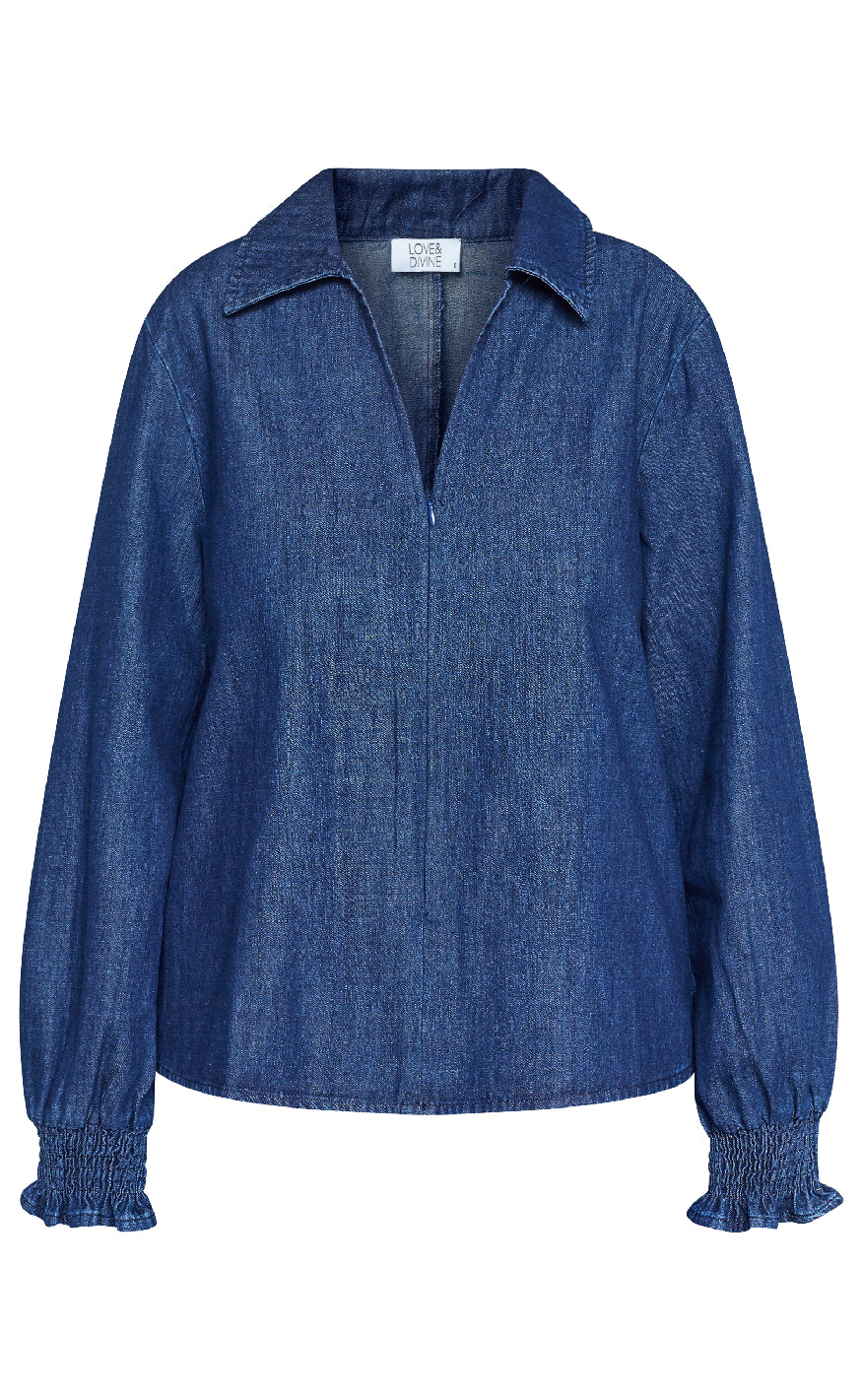 Love & Divine Bluse - Love1391 - D. Denim