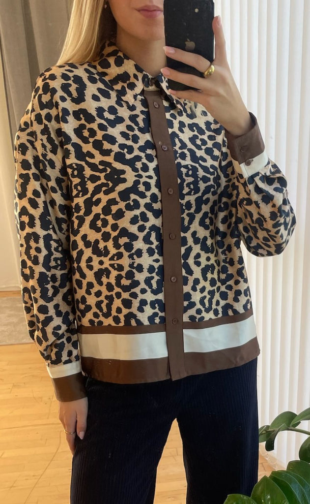 Love & Divine Bluse - Love1393 - Brown Leo