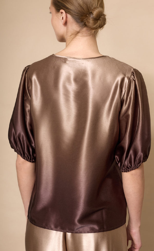 Love & Divine Bluse - Love1403 - Brown Comb.