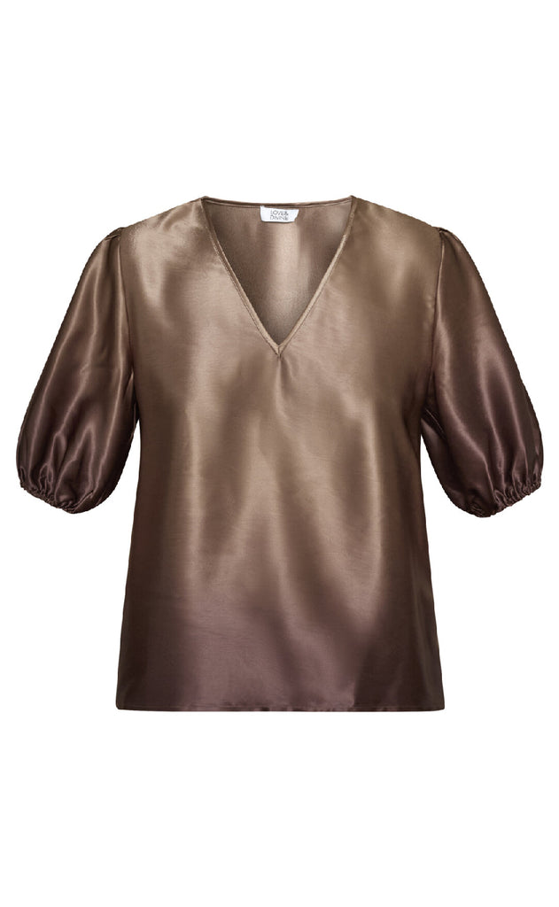 Love & Divine Bluse - Love1403 - Brown Comb.