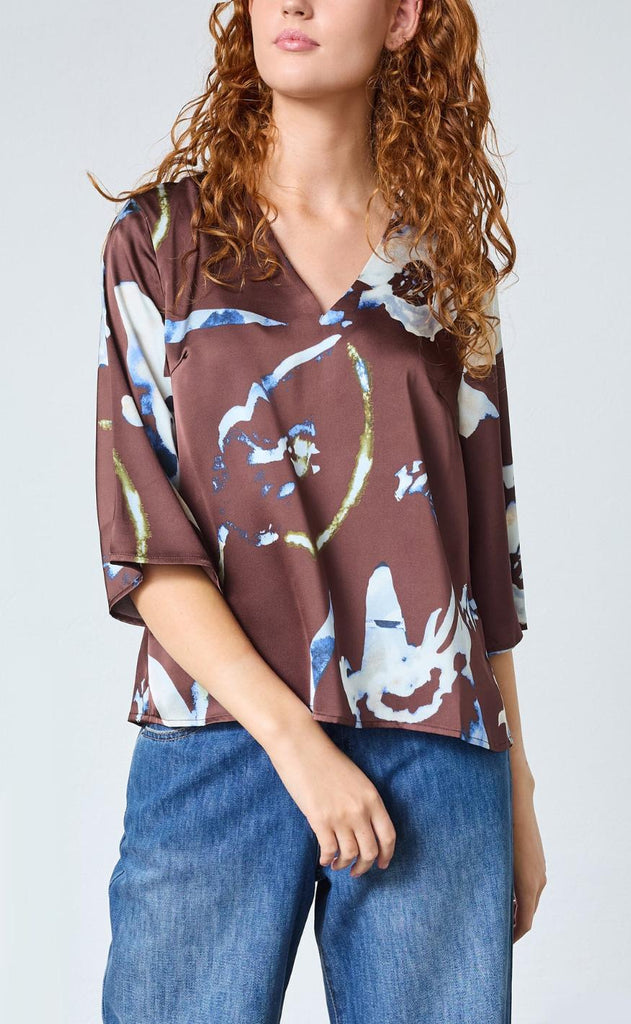 Love & Divine Bluse - Love1460 - Choco/Blue