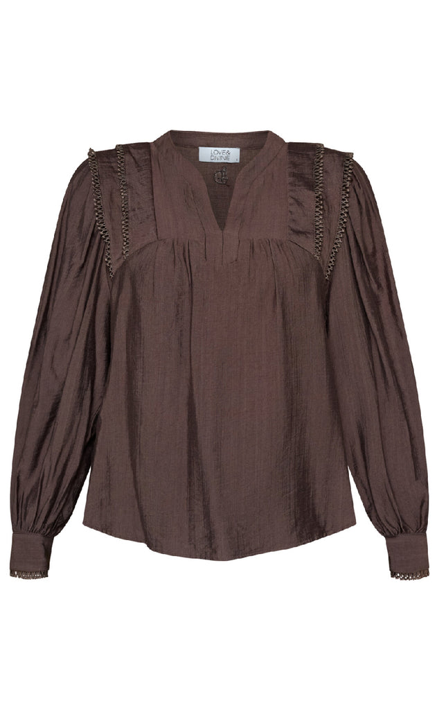 Love & Divine Bluse - Love1493 - D. Chocolate