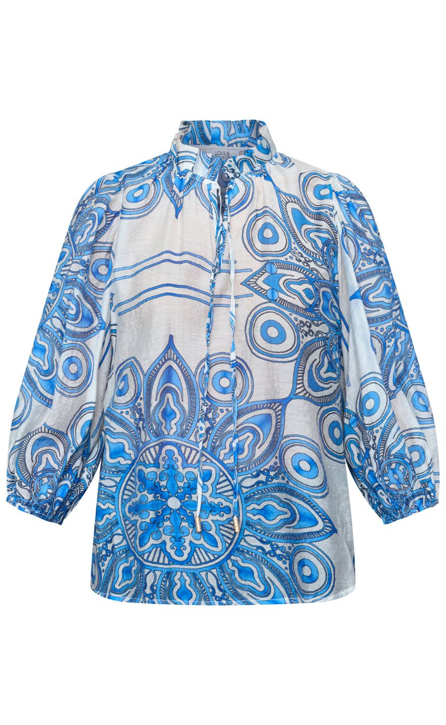 Love & Divine Bluse - Love1578 - Blue Paisley
