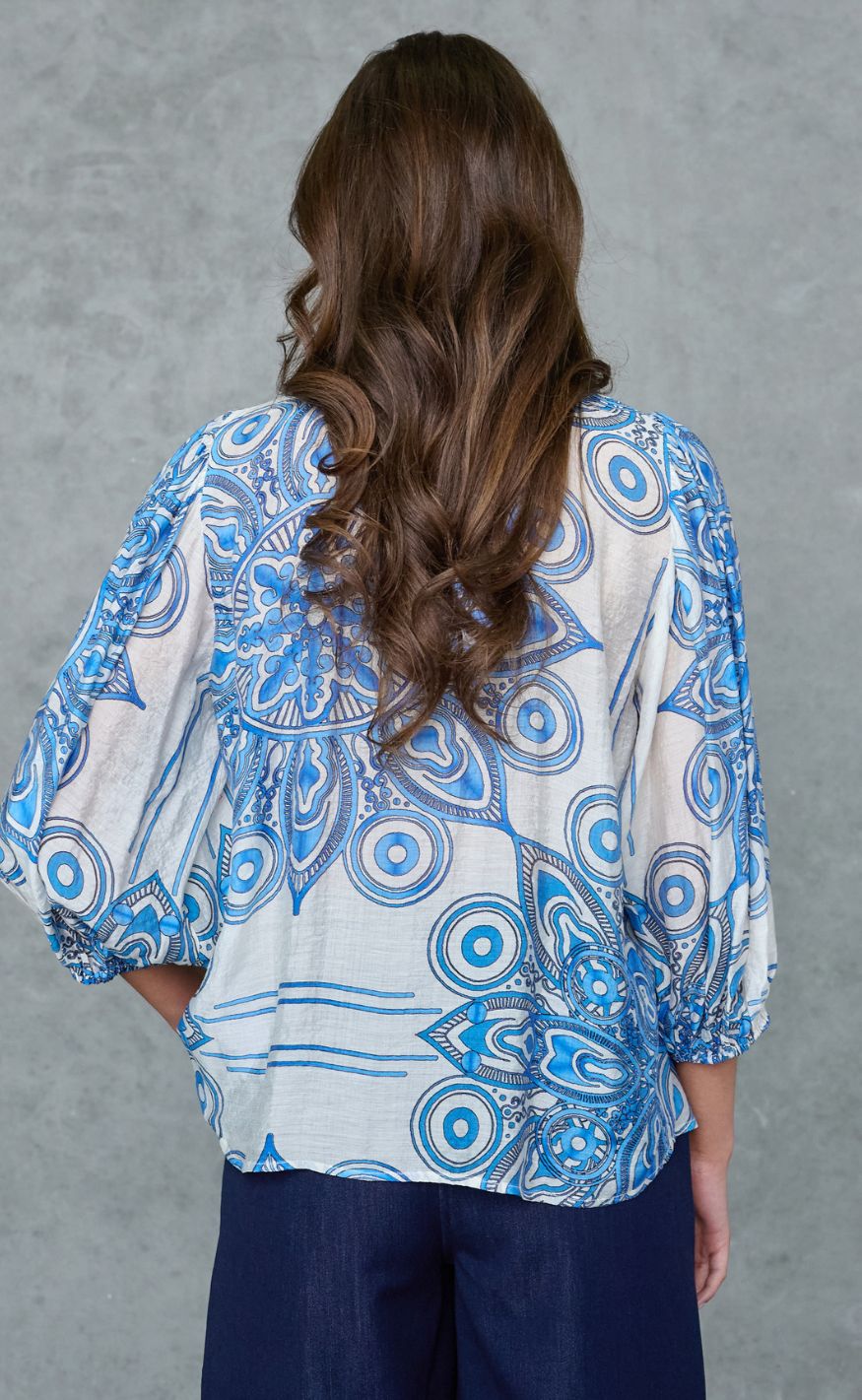 Love & Divine Bluse - Love1578 - Blue Paisley