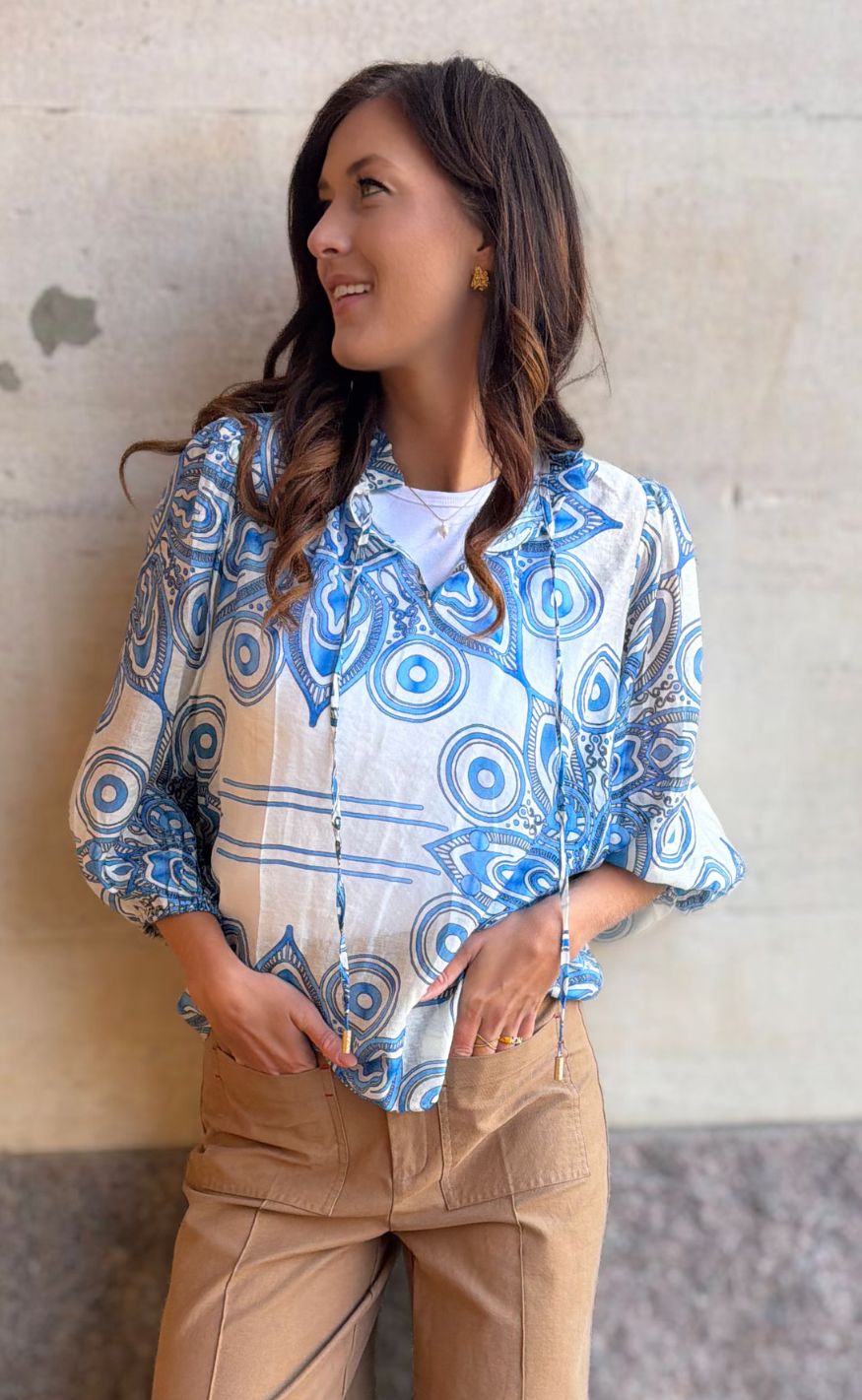 Love & Divine Bluse - Love1578 - Blue Paisley