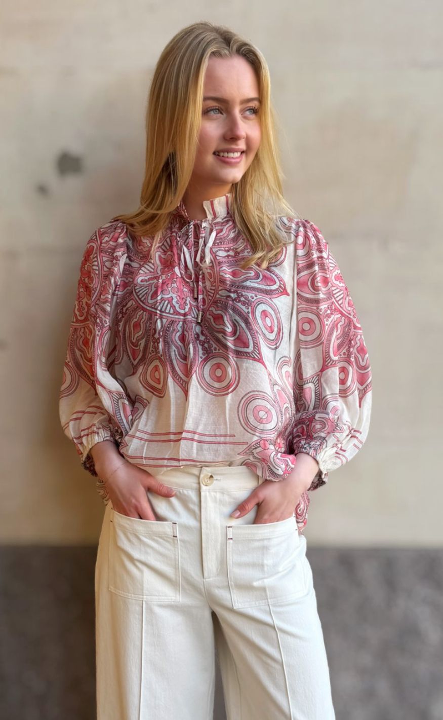 Love & Divine Bluse - Love1578 - Pink Paisley