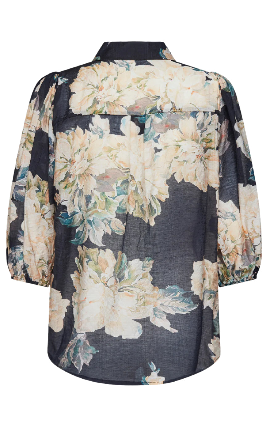 Love & Divine Bluse - Love436-17 - Black/Flower
