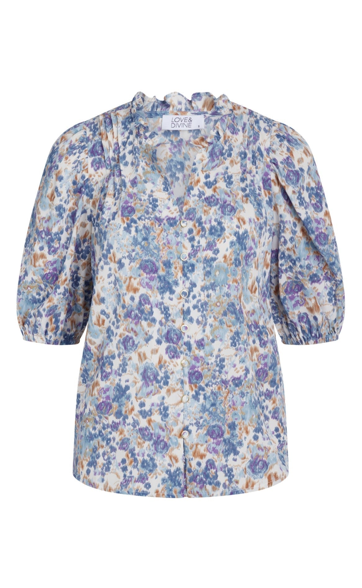 Love & Divine Bluse - Love628-4 - Blue Comb.