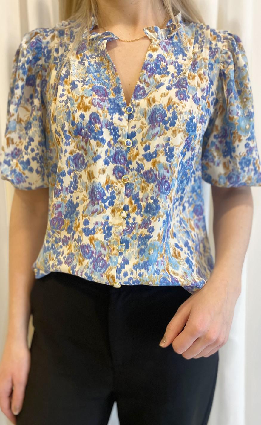 Love & Divine Bluse - Love628-4 - Blue Comb.