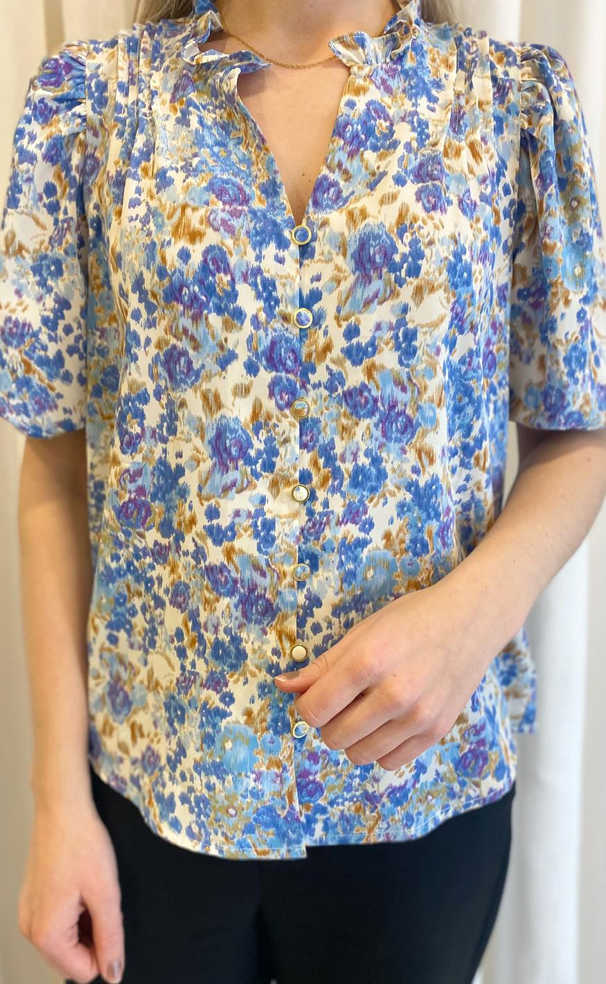 Love & Divine Bluse - Love628-4 - Blue Comb.