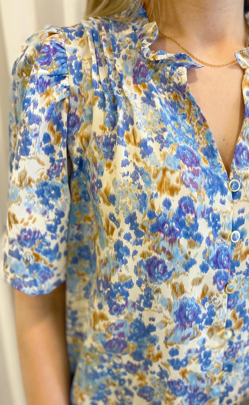 Love & Divine Bluse - Love628-4 - Blue Comb.
