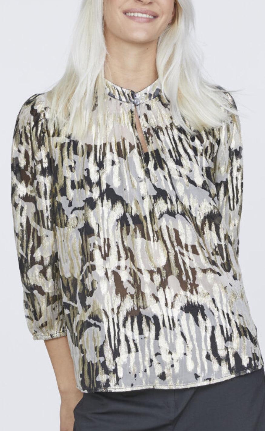 Love & Divine Bluse - Love881-2 - Black/Cream