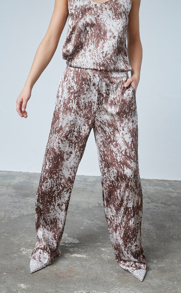 Love & Divine Bukser - Love1024-45 - Brown Graphic