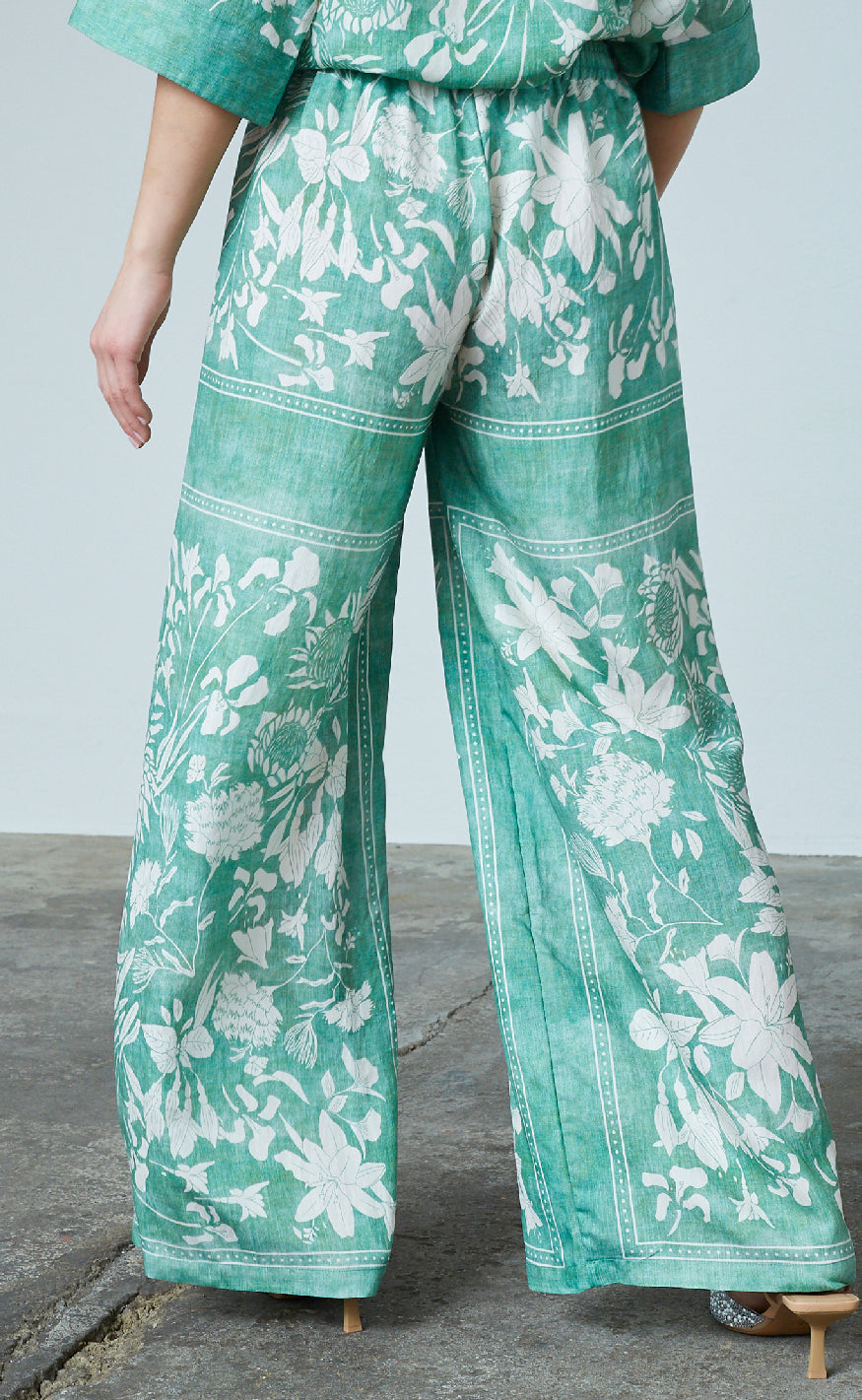 Love & Divine Bukser - Love1176-4 - Green Flower