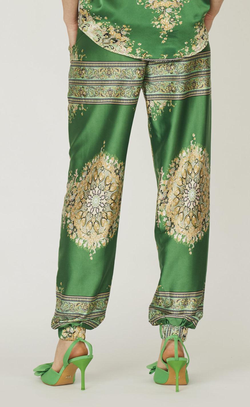 Love & Divine Bukser - Love564-20 - Green Paisley