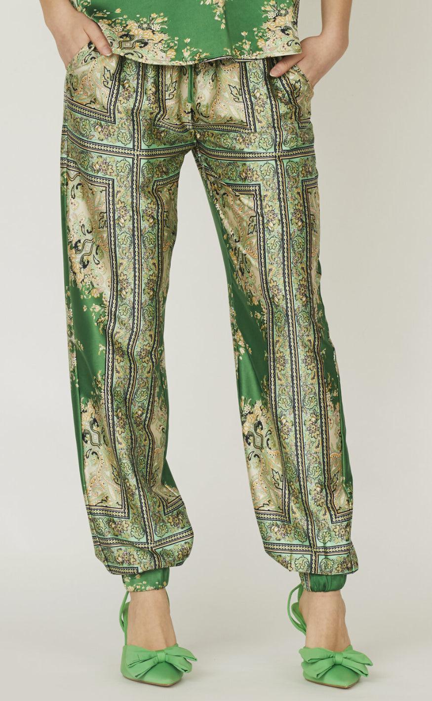 Love & Divine Bukser - Love564-20 - Green Paisley