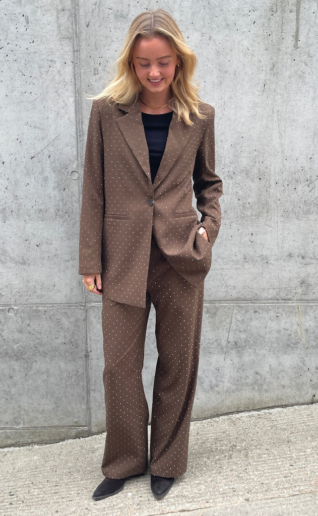 Love & Divine Bukser - Love857-7 - Brown Rhinestone