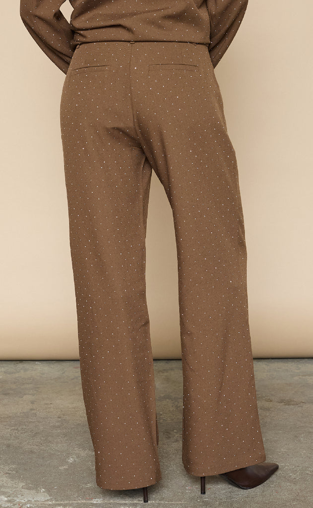 Love & Divine Bukser - Love857-7 - Brown Rhinestone