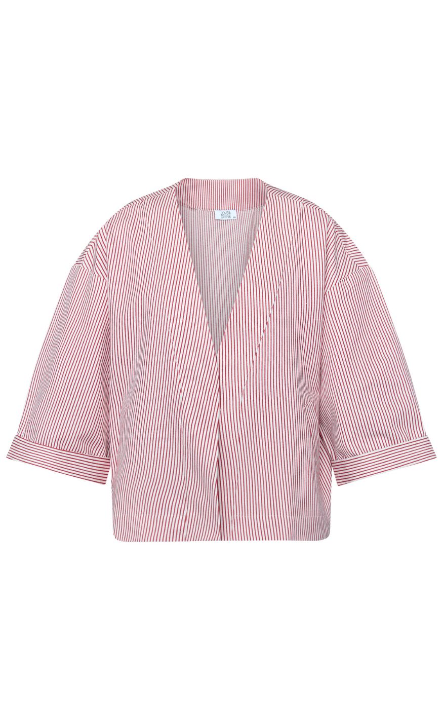 Love & Divine Cardigan - Love1521 - Red Stripes