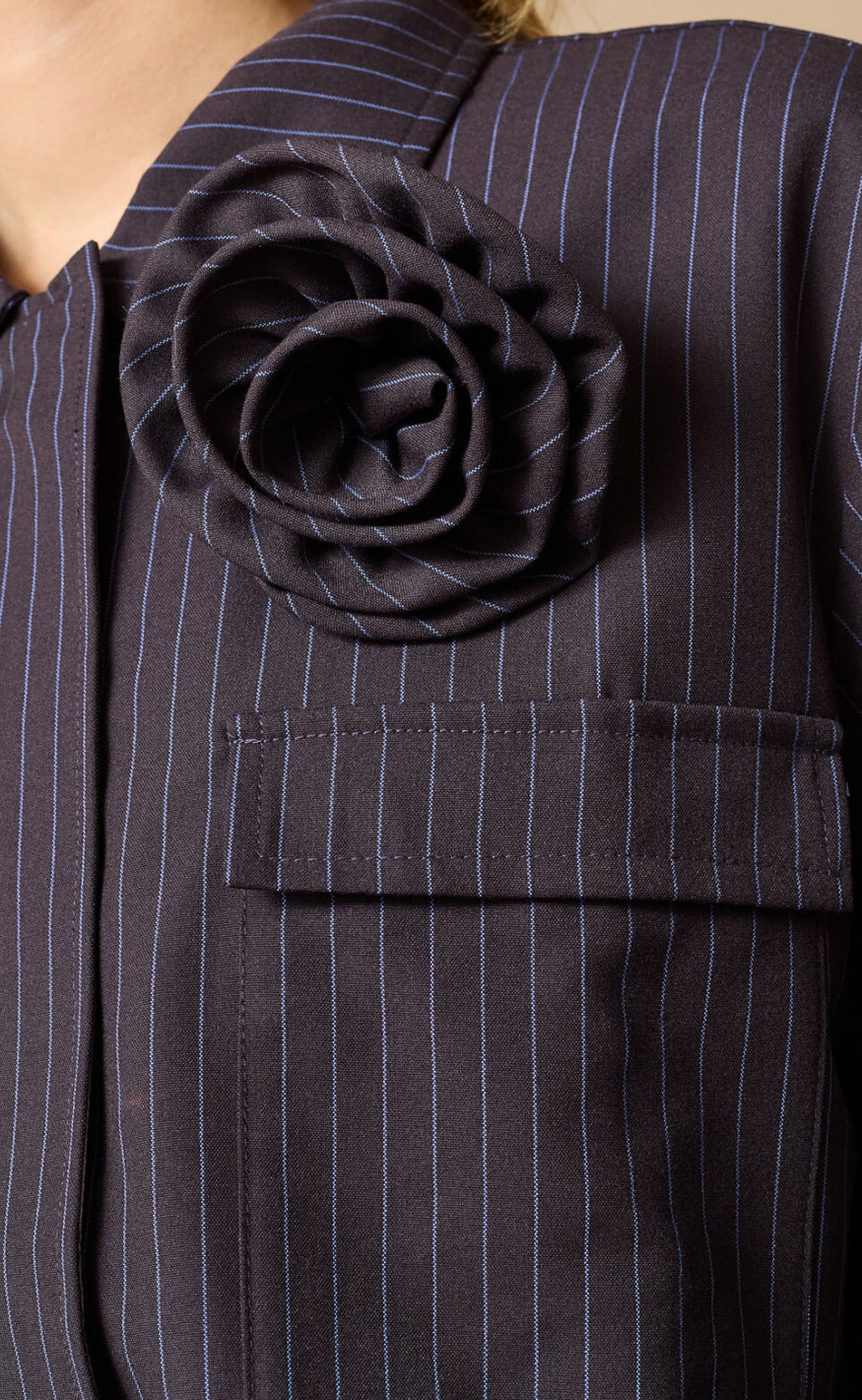 Love & Divine Jakke - Love1471 - Blue Pinstripe