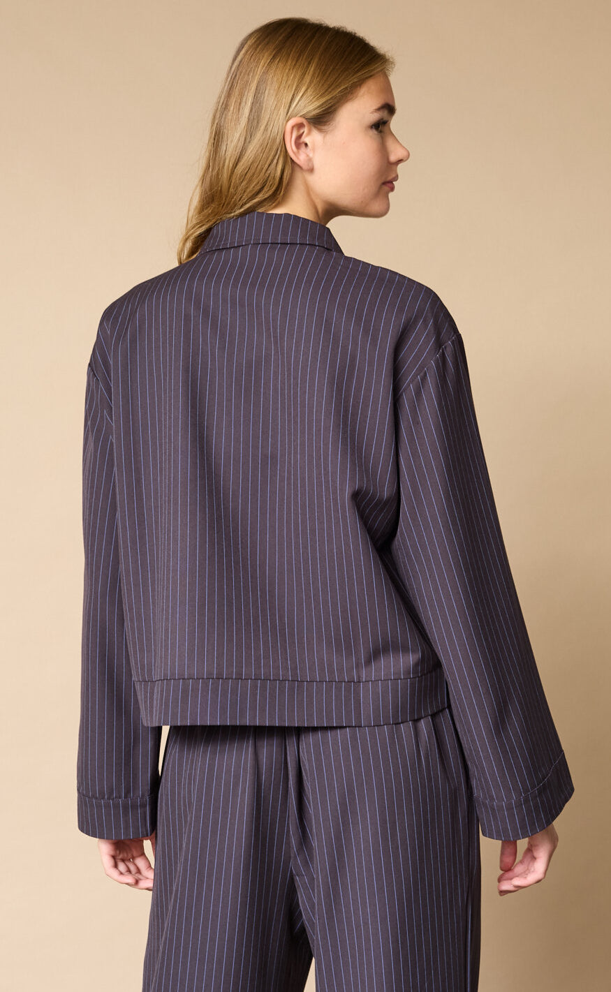 Love & Divine Jakke - Love1471 - Blue Pinstripe