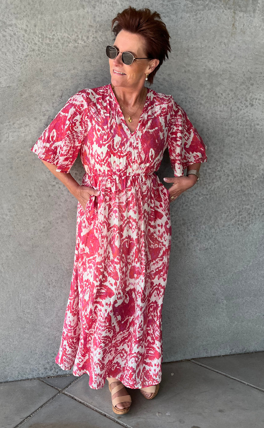 Love & Divine Kjole - Love1340-1 - Red Ethnic