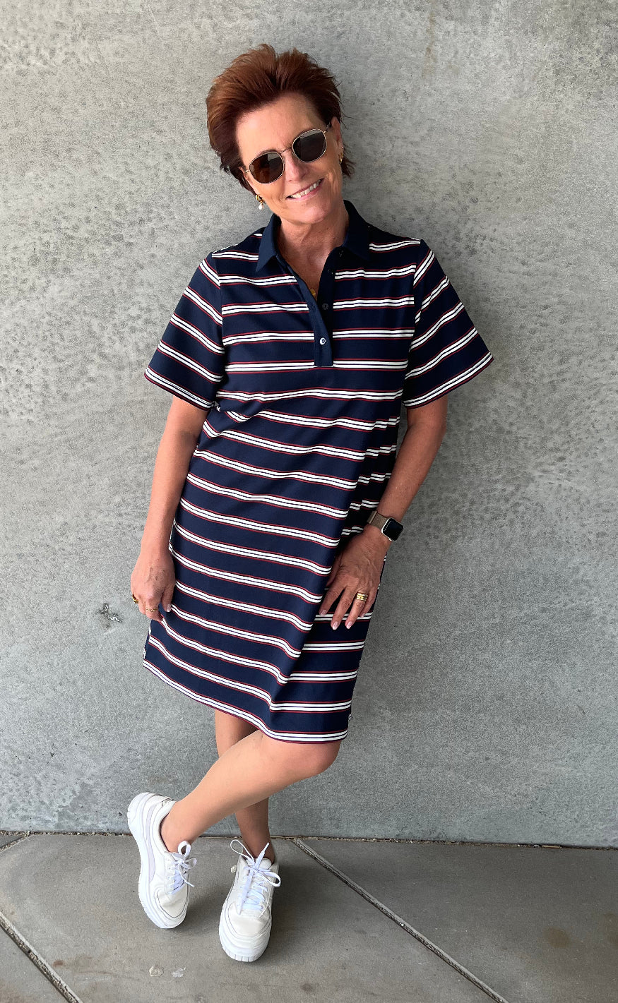 Love & Divine Kjole - Love1349 - Navy/Stripe