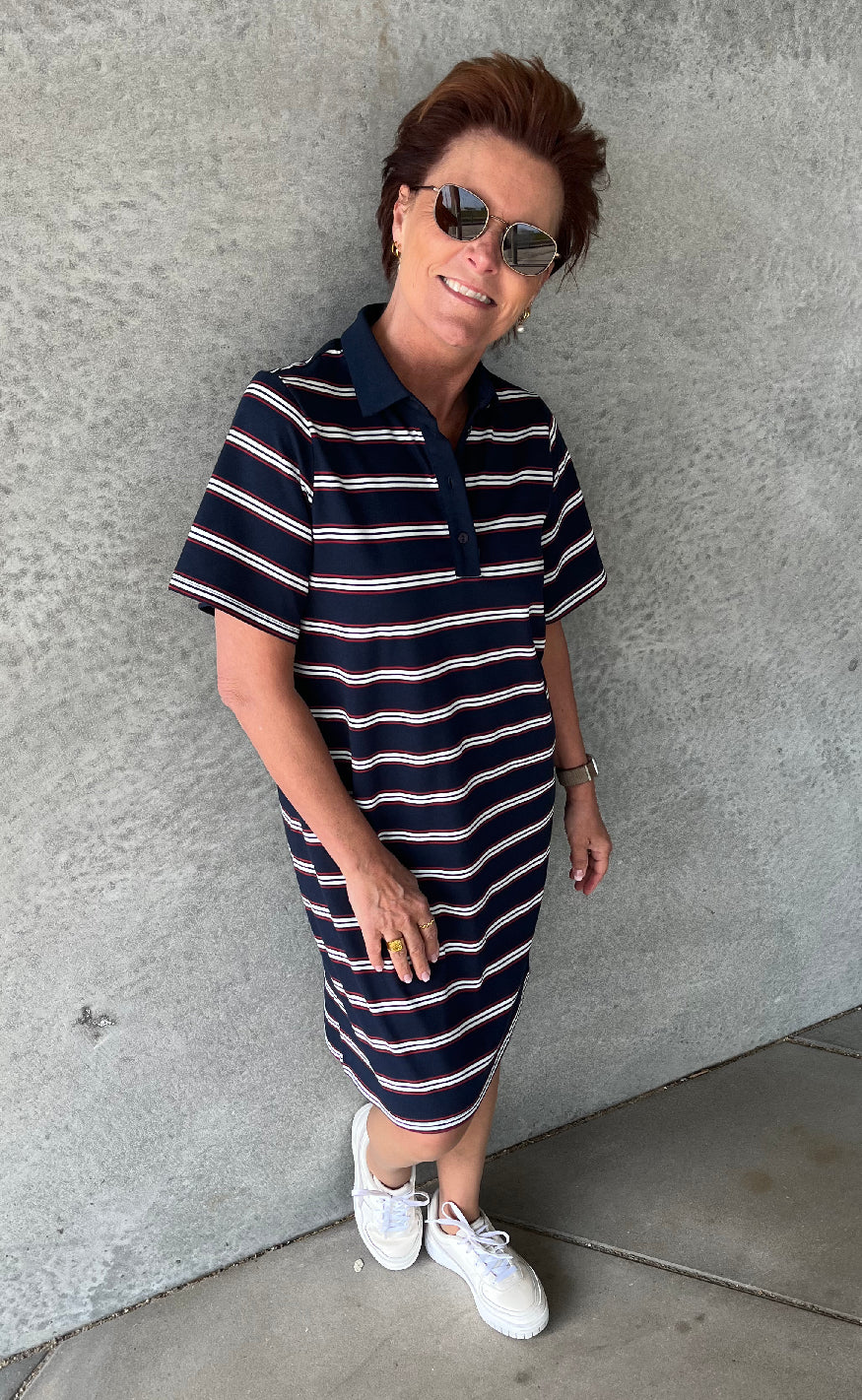 Love & Divine Kjole - Love1349 - Navy/Stripe