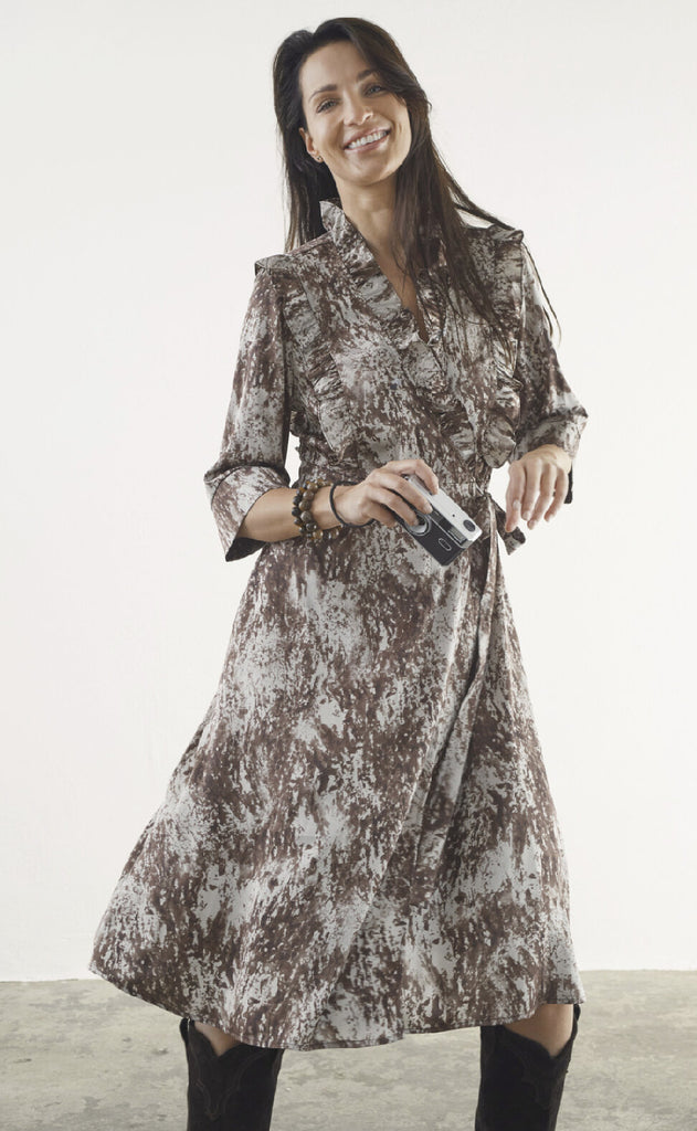 Love & Divine Kjole - Love1381 - Brown Graphic