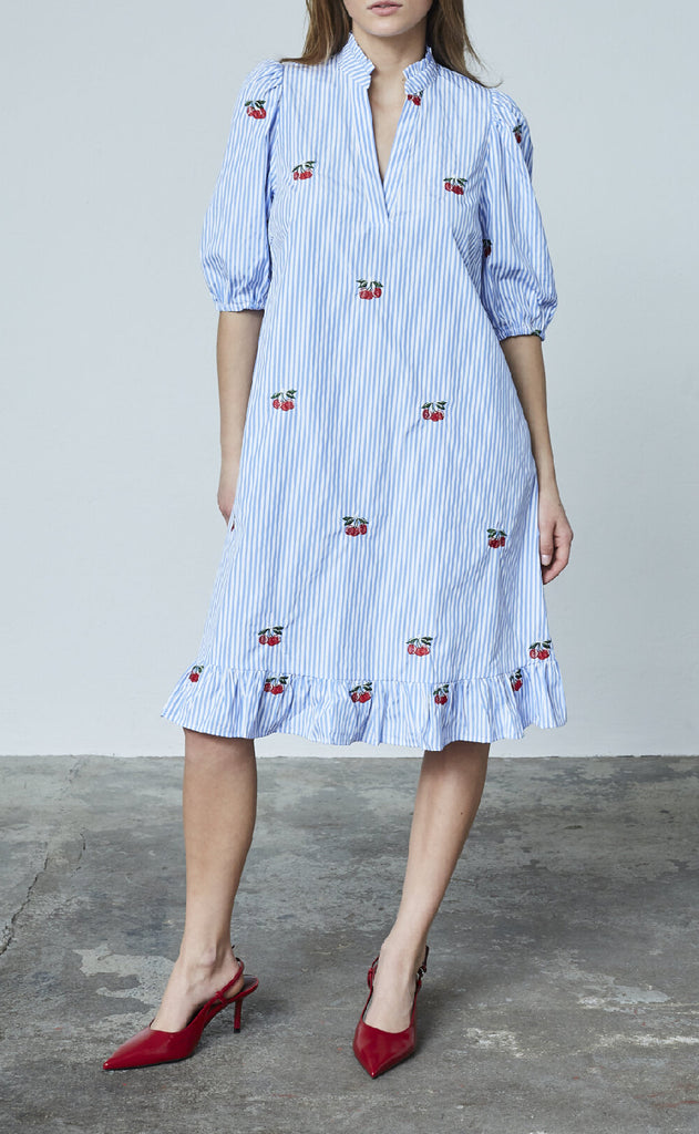Love & Divine Kjole - Love1385 - Blue/Cherry